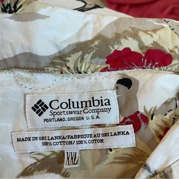 Columbia mens short sleeve Hawaiian shirt hiking fishing outdoors 11776 - Picture 4 of 6